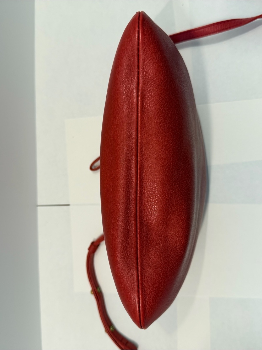 Madewell Red Leather Quilted Crossbody Bag - Picture 6 of 11